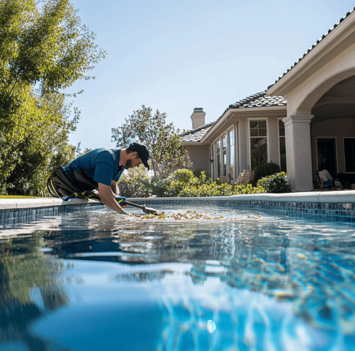 routine pool cleaning